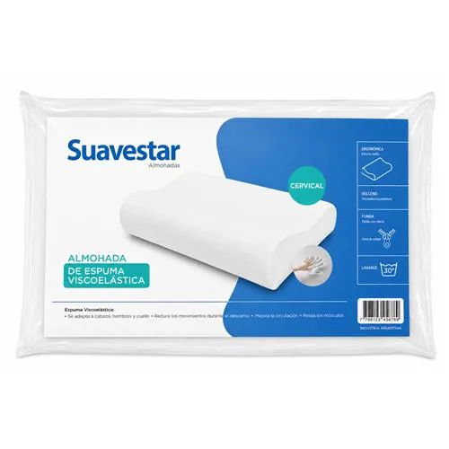 Almohada Espuma Viscolastica Cervical 57x37 Cm